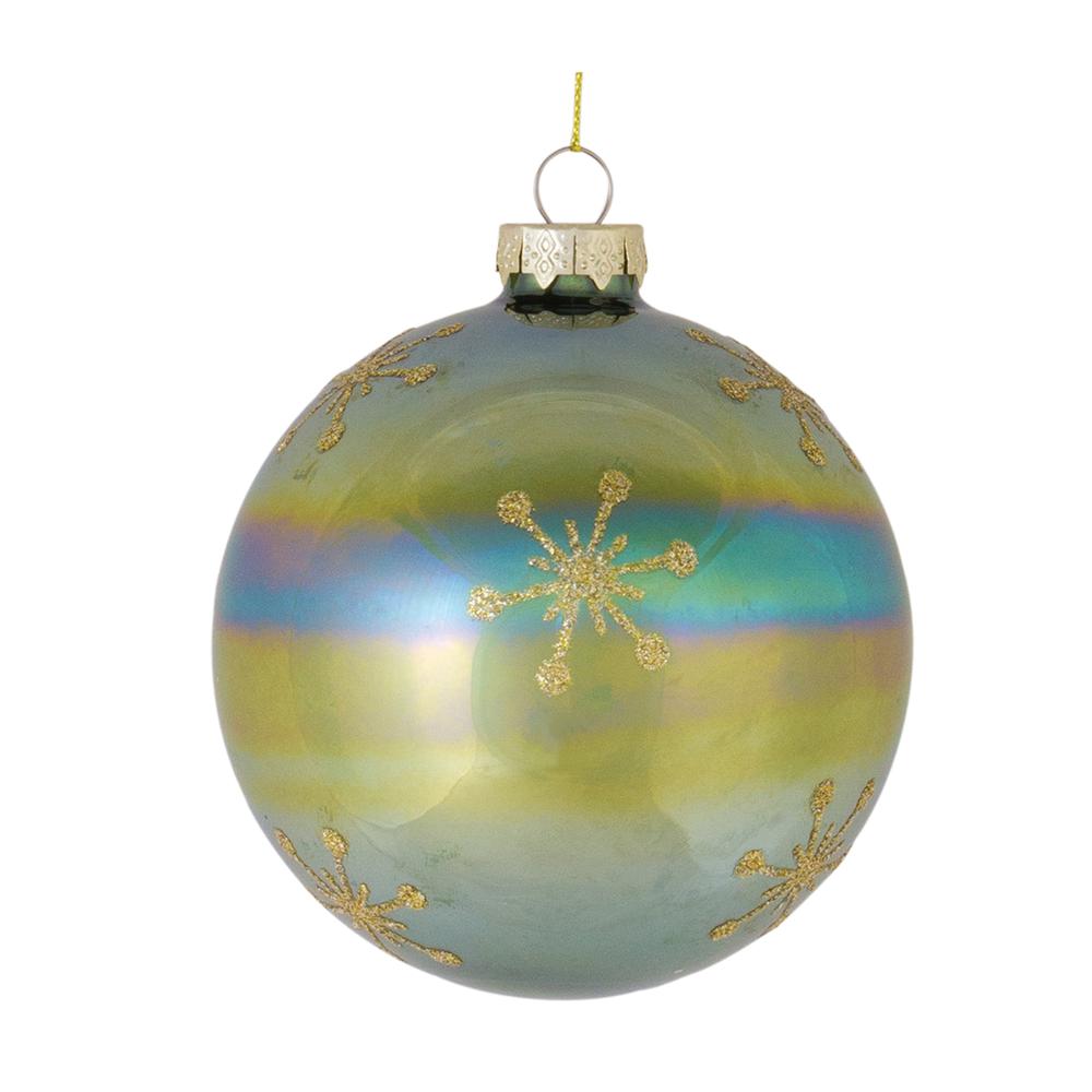 Ornament (Set of 6) 4".75"H, 4.75"H, 6"H Glass. Picture 3