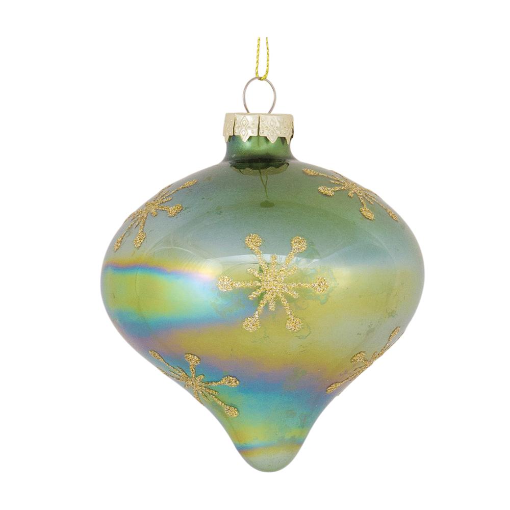 Ornament (Set of 6) 4".75"H, 4.75"H, 6"H Glass. Picture 5