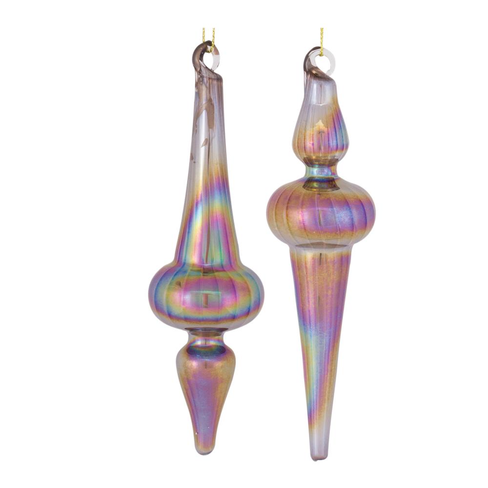 Drop Ornament (Set of 12) 6"H Glass. Picture 1