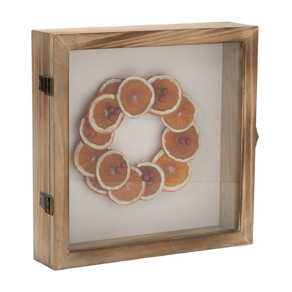 Fruit Wreath Shadow Box (Set of 2) 10"SQ Wood/Resin. Picture 2