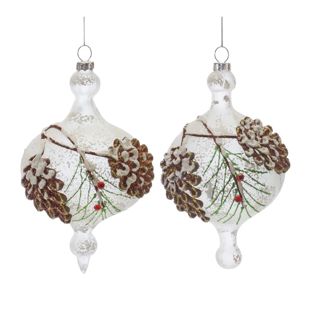Ornament (Set of 12) 6"H Glass. Picture 1