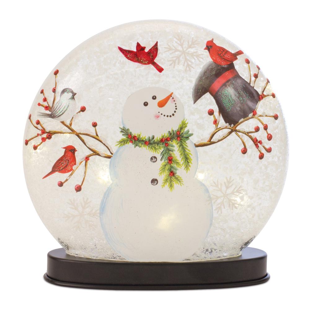 Snowman Globe 8"H Glass 2 AA Batteries, Not Included. Picture 1