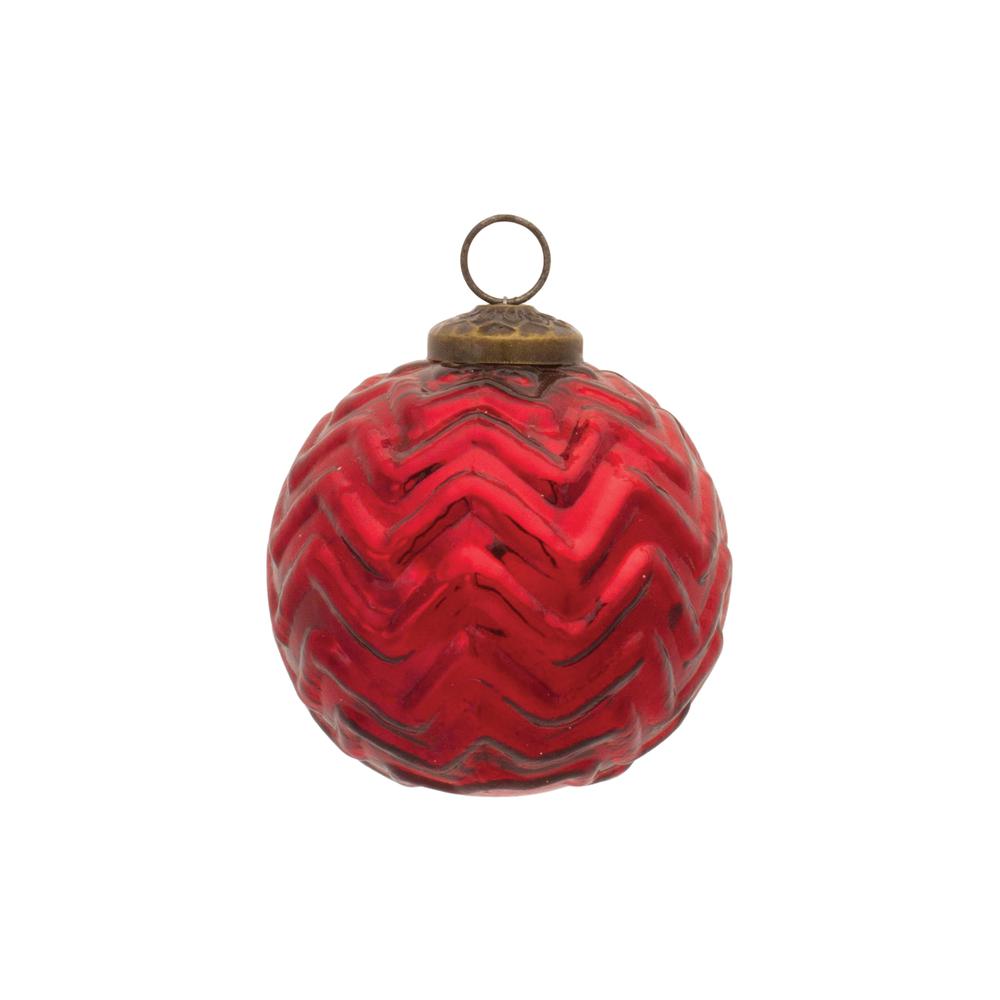 Ball Ornament (Set of 12) 3"D, 4"D Glass. Picture 3