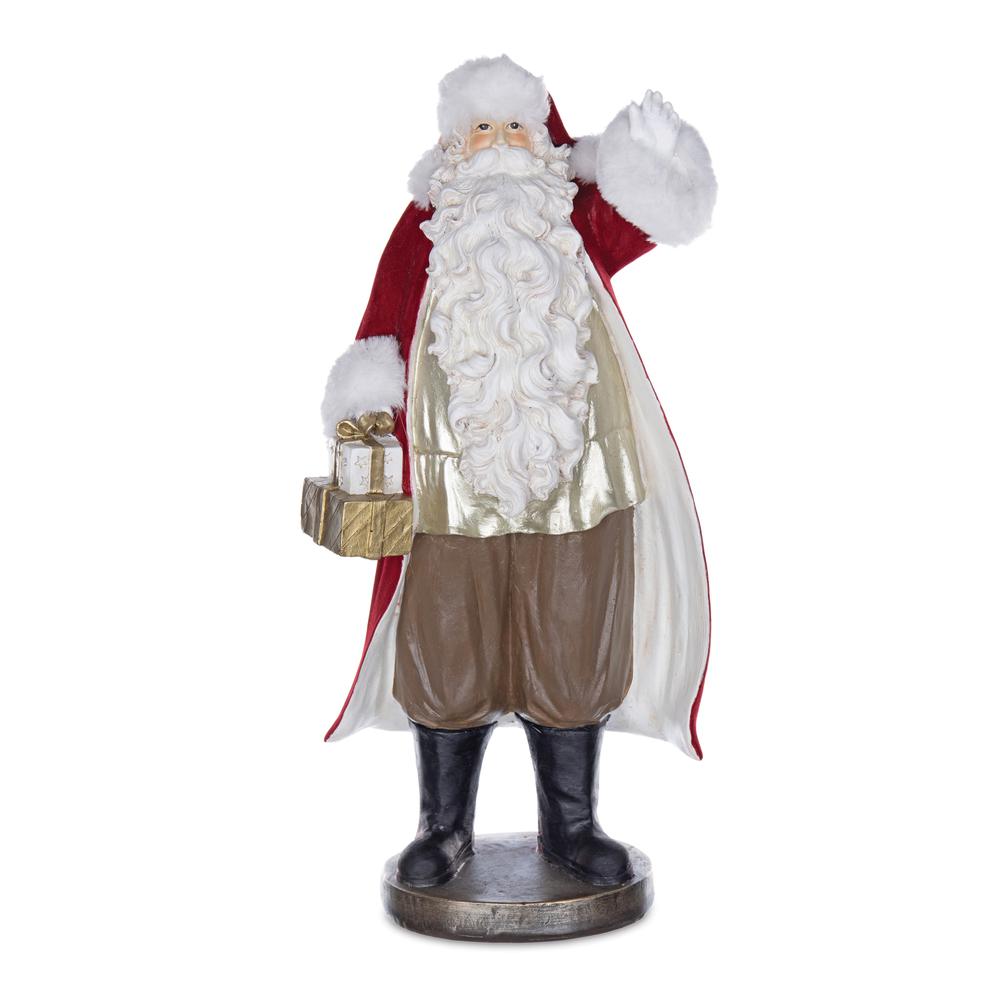 Santa w/Packages 17"H Resin. Picture 1