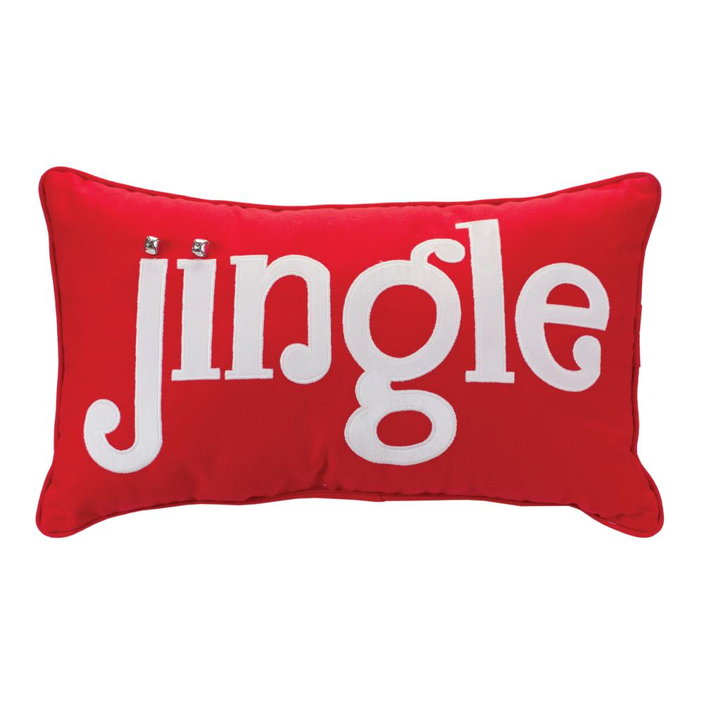 Jingle Pillow 19.5"L x 11.5"H Polyester. Picture 1