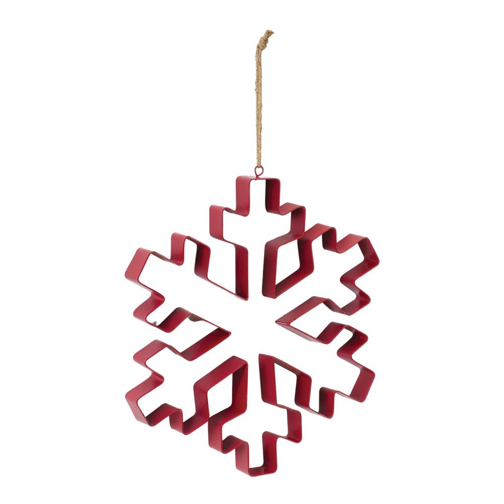Snowflake Cookie Cutter Ornament (Set of 4) 10.5"H Metal. Picture 2