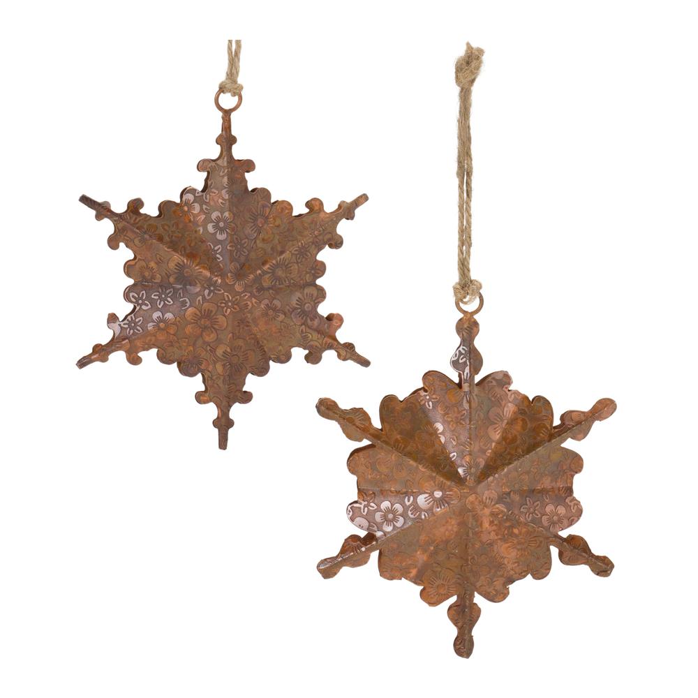 Snowflake Ornament (Set of 6) 5.25"H Iron. Picture 2