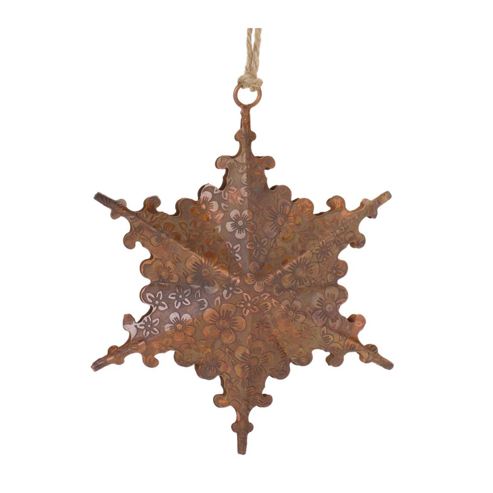 Snowflake Ornament (Set of 6) 5.25"H Iron. Picture 3