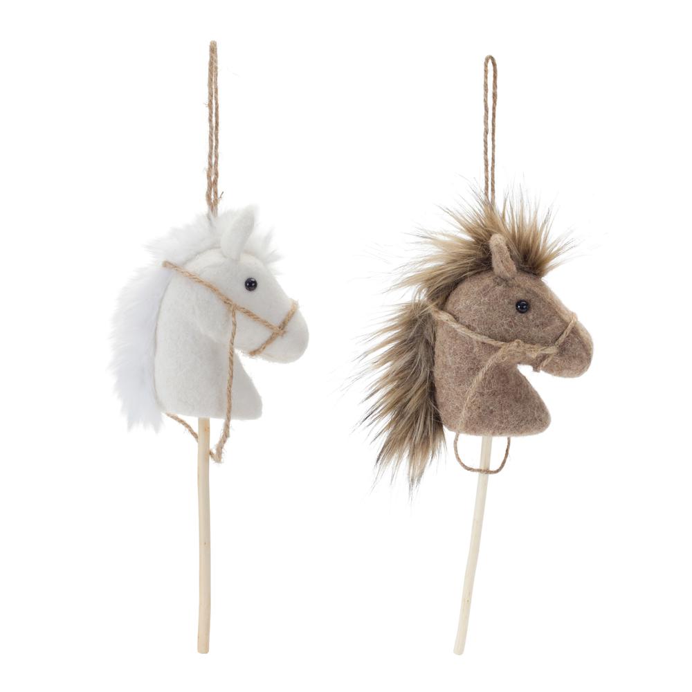 Hobby Horse Ornament (Set of 6) 14.25"H Polyester. Picture 2
