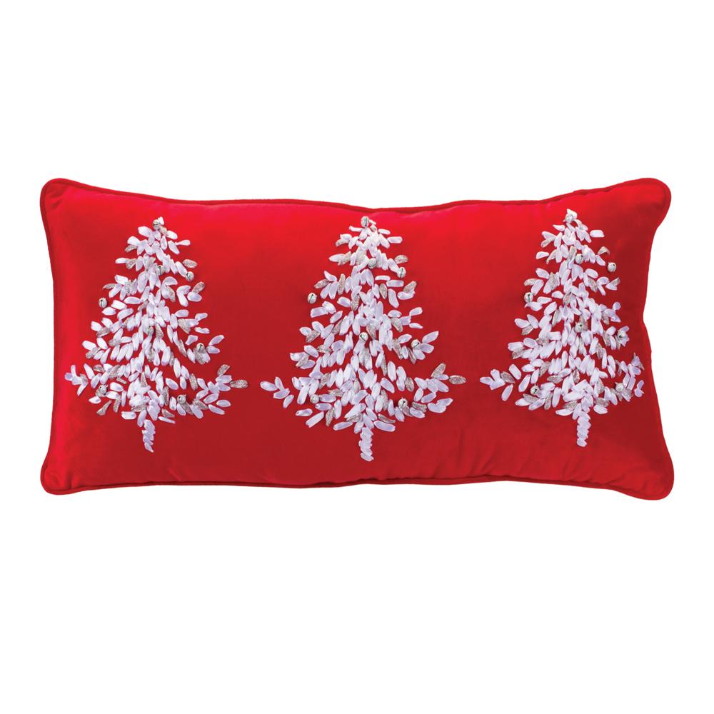 Pillow w/Trees 22.5"L x 11"H Polyester. Picture 1
