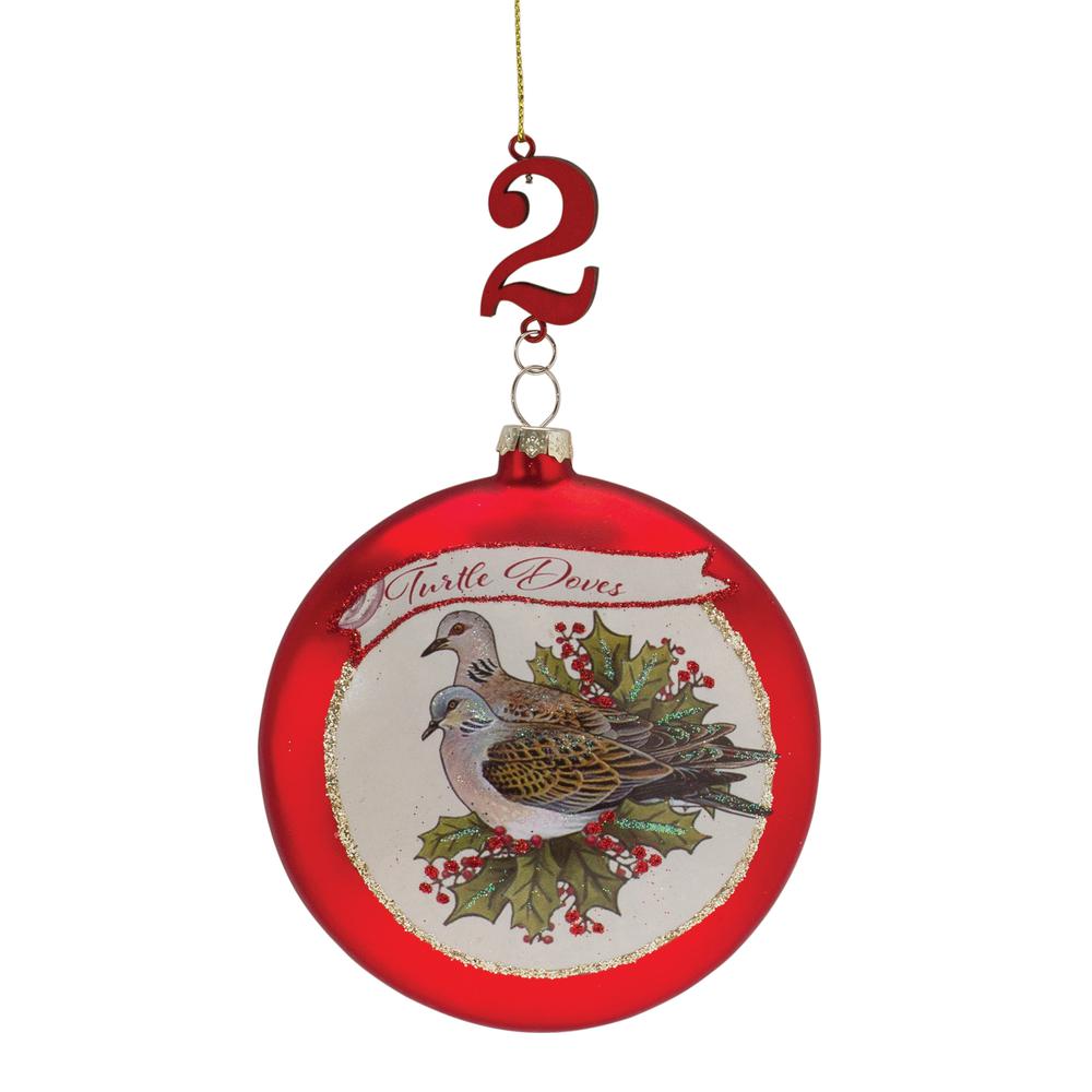 12 Days Of Christmas Ornaments (Set of 12) 4.75"H Glass. Picture 3