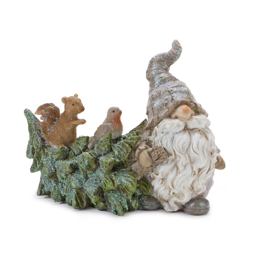 Gnome (Set of 2) 5.75"L x 4.5"H, 5.5"L x 6.75"H Resin. Picture 2