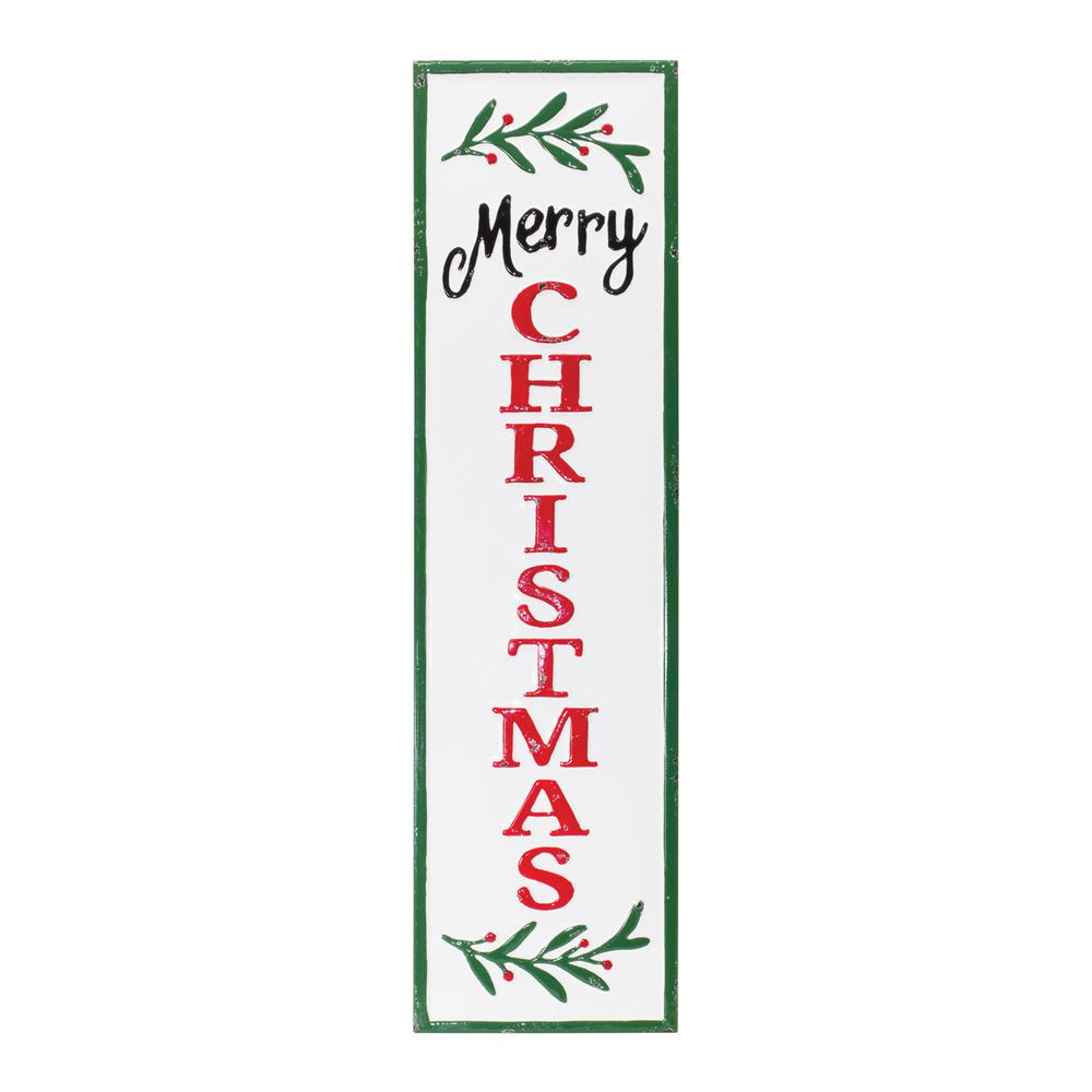 Merry Christmas Sign 9.25" x 33"H Iron. Picture 1