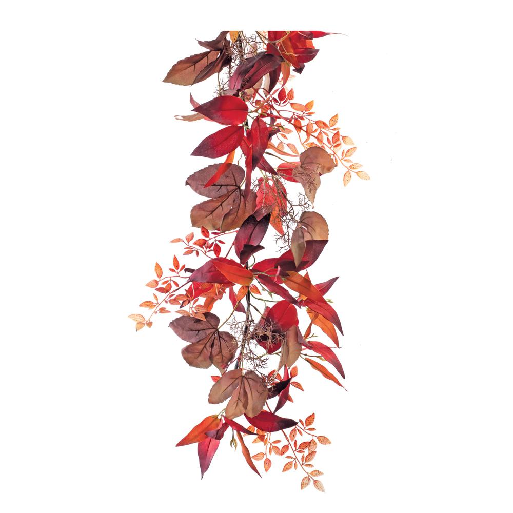 Fall Leaf Garland 6'L Polyester. Picture 1