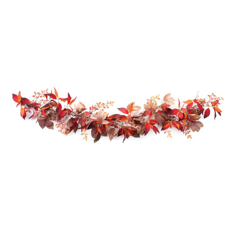 Fall Leaf Garland 6'L Polyester. Picture 3