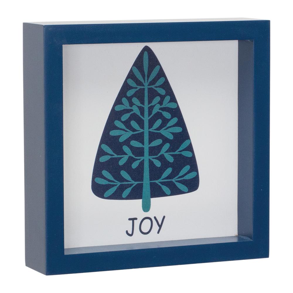 Noel, Jolly and Joy Tree Sign (Set of 6) 6"SQ MDF. Picture 3