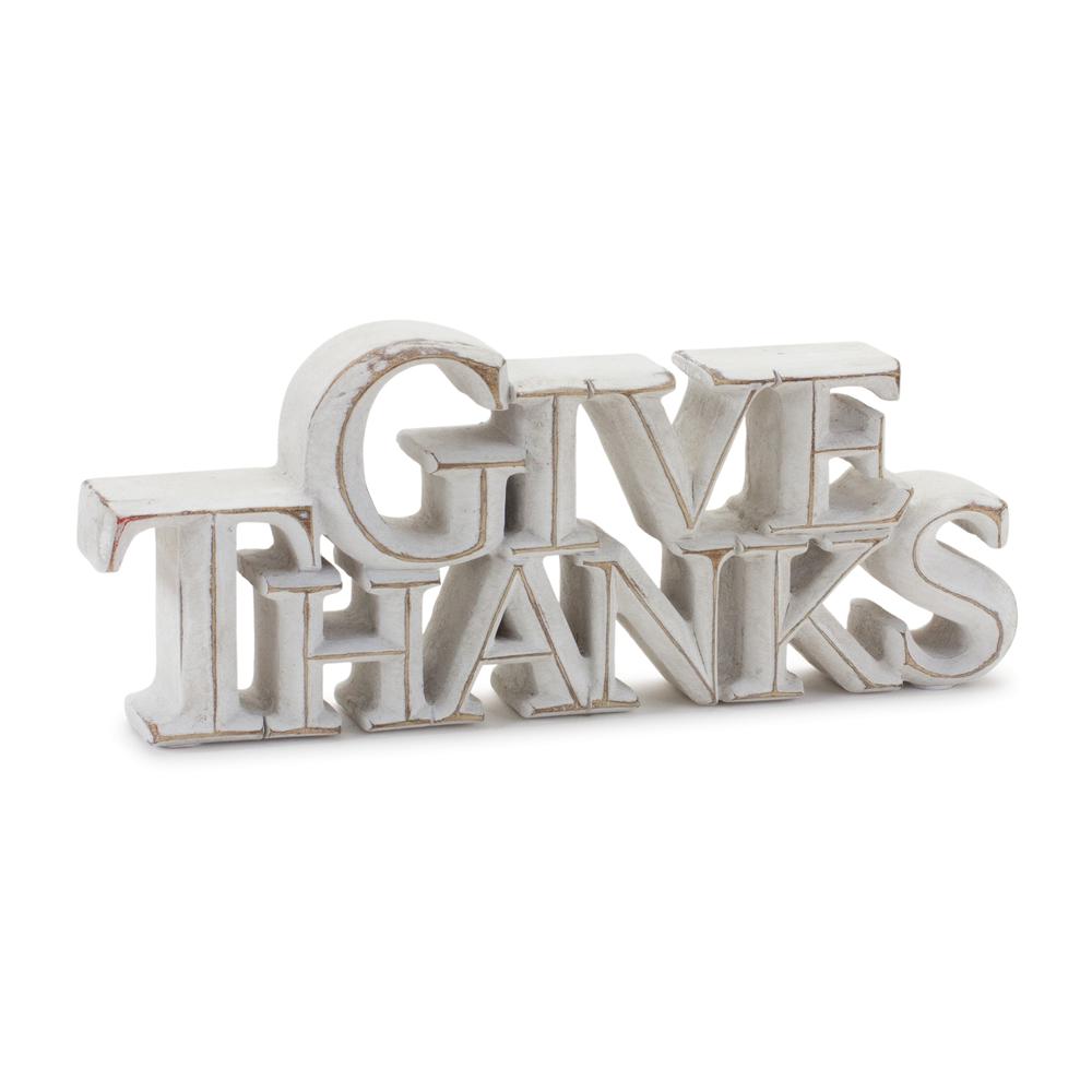 Happy Harvest and Give Thanks Sign (Set of 2) 7.75"L x 3.75"H, 9.75"L x 3.5"H. Picture 2