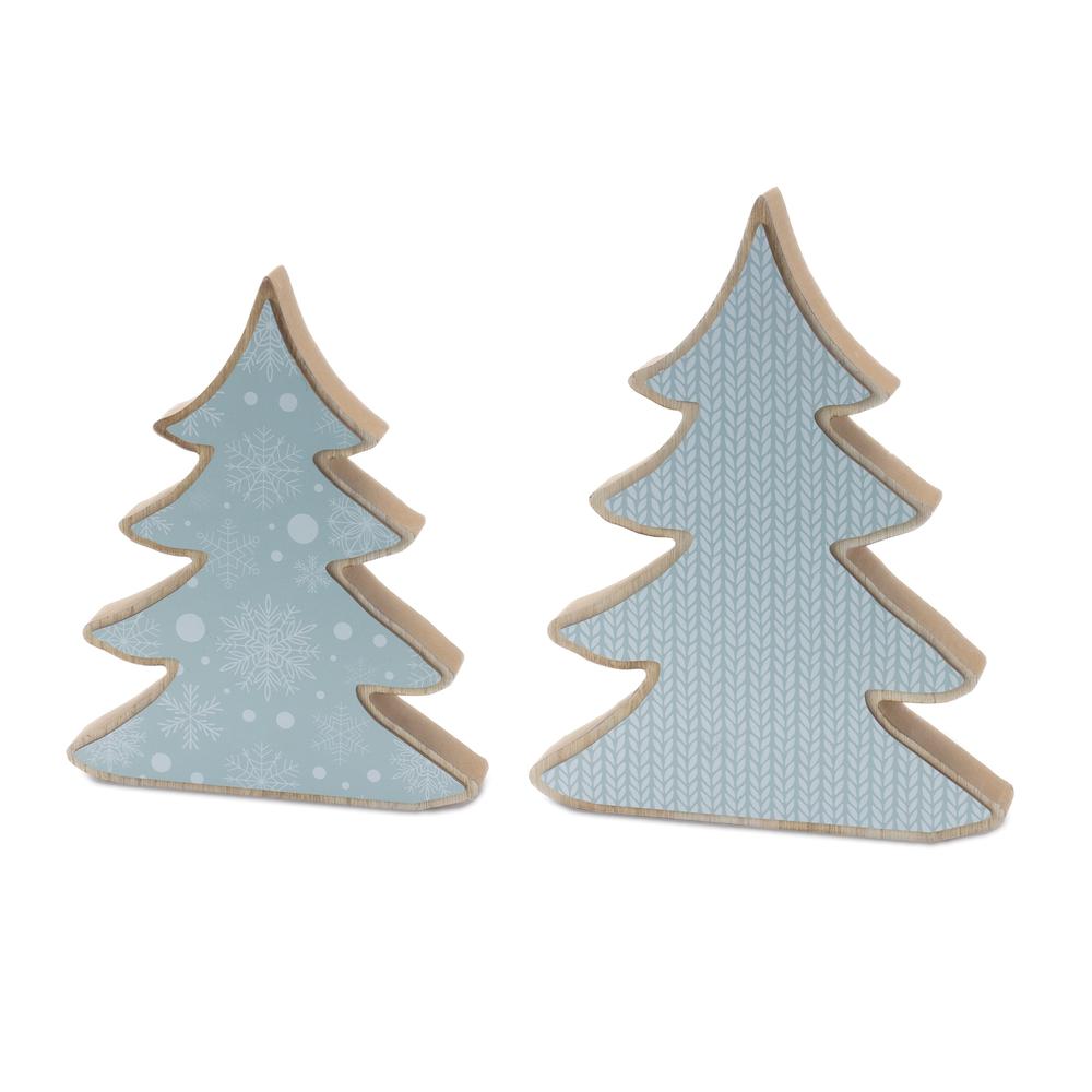 Tree (Set of 2) 9.75"H, 11.75"H Wood. Picture 1