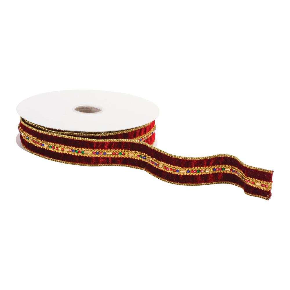 1.5" x 10 Yds. Ribbon Wired Polyester. Picture 2