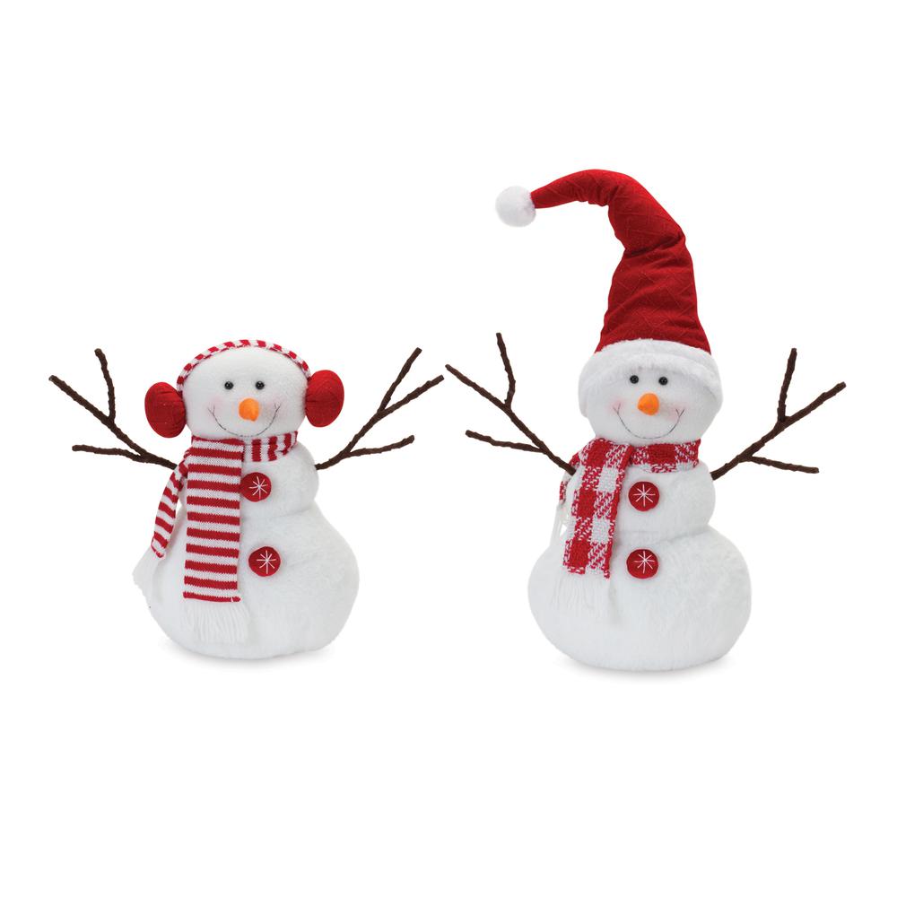 Snowman (Set of 2) 12.5"H, 18"H Polyester. Picture 1