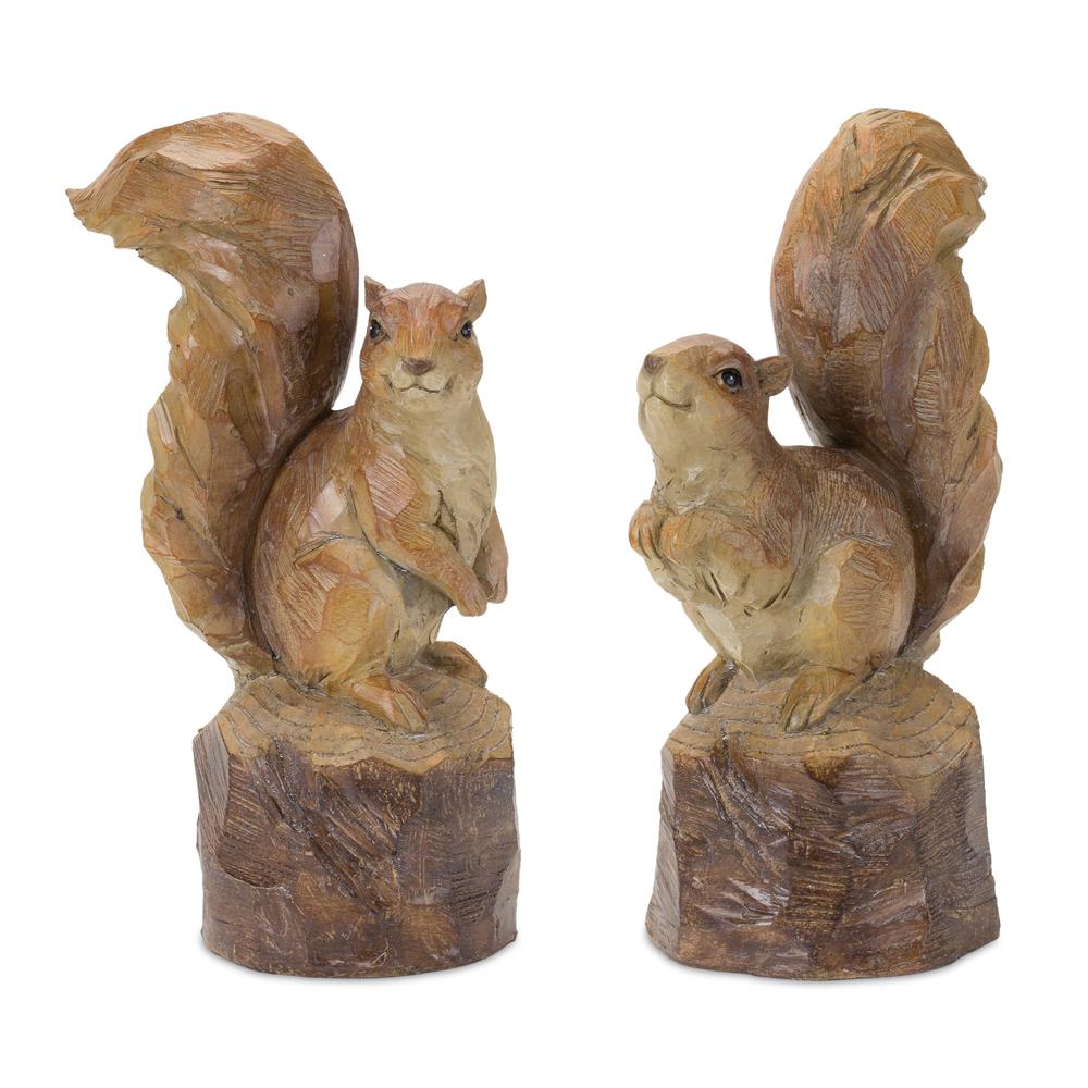 Squirrel (Set of 2) 13"H Resin. Picture 1