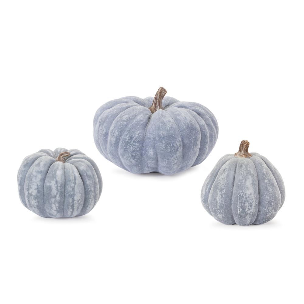 Pumpkin (Set of 3) 3.75"H, 5"H, 5"H Resin. Picture 1