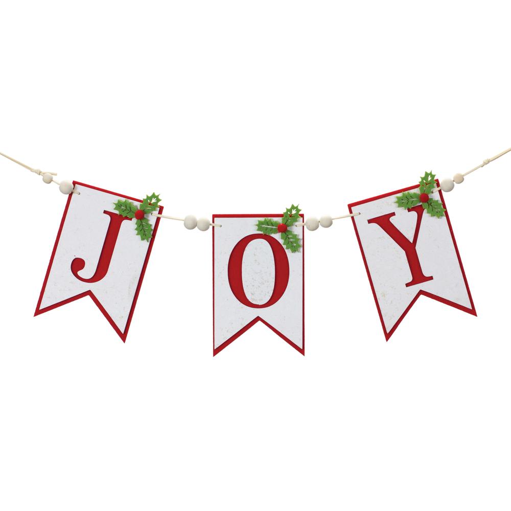 Joy Banner 21"L x 19"H Plywood/Polyester. Picture 1