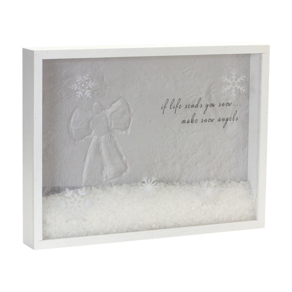 Christmas Frame w/Snow 15.75"L x 11.75"H MDF/Acrylic. Picture 1