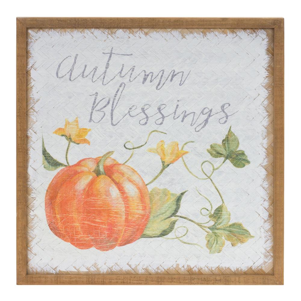 Autumn Blessing Sign (Set of 2) 15.75"SQ Wood/MDF. Picture 1