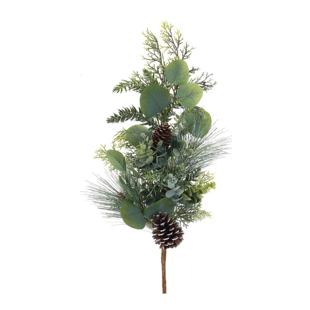 Pine and Eucalyptus Spray (Set of 2) 27"H Plastic/Polyester. Picture 1