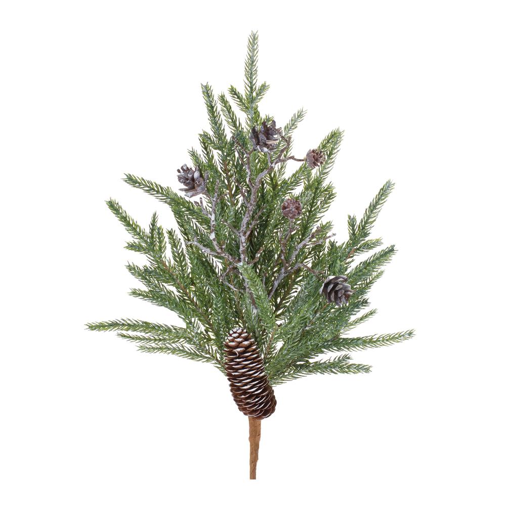 Pine and Cone Stem (Set of 6) 18.75"H Plastic. Picture 1