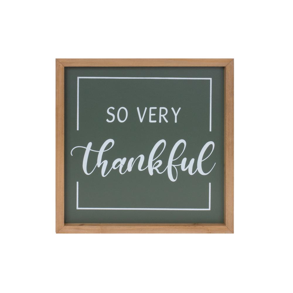 Gather and Thankful Sign (Set of 2) 12"SQ, 12"L x 18"H Wood/MDF. Picture 3