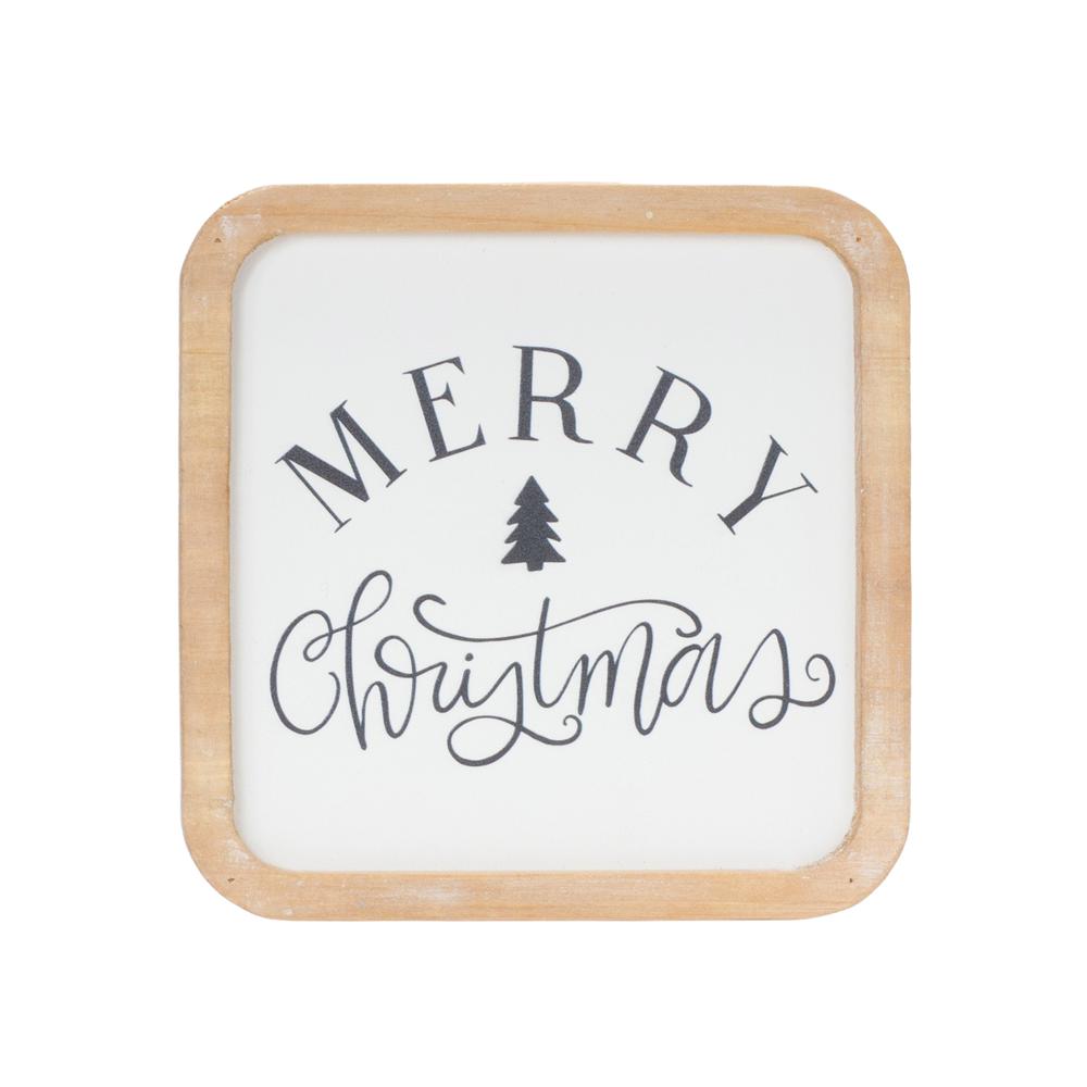 Christmas Plaque (Set of 12) 5"SQ, 5"SQ, 6.5"L x 5"H MDF/Wood. Picture 4