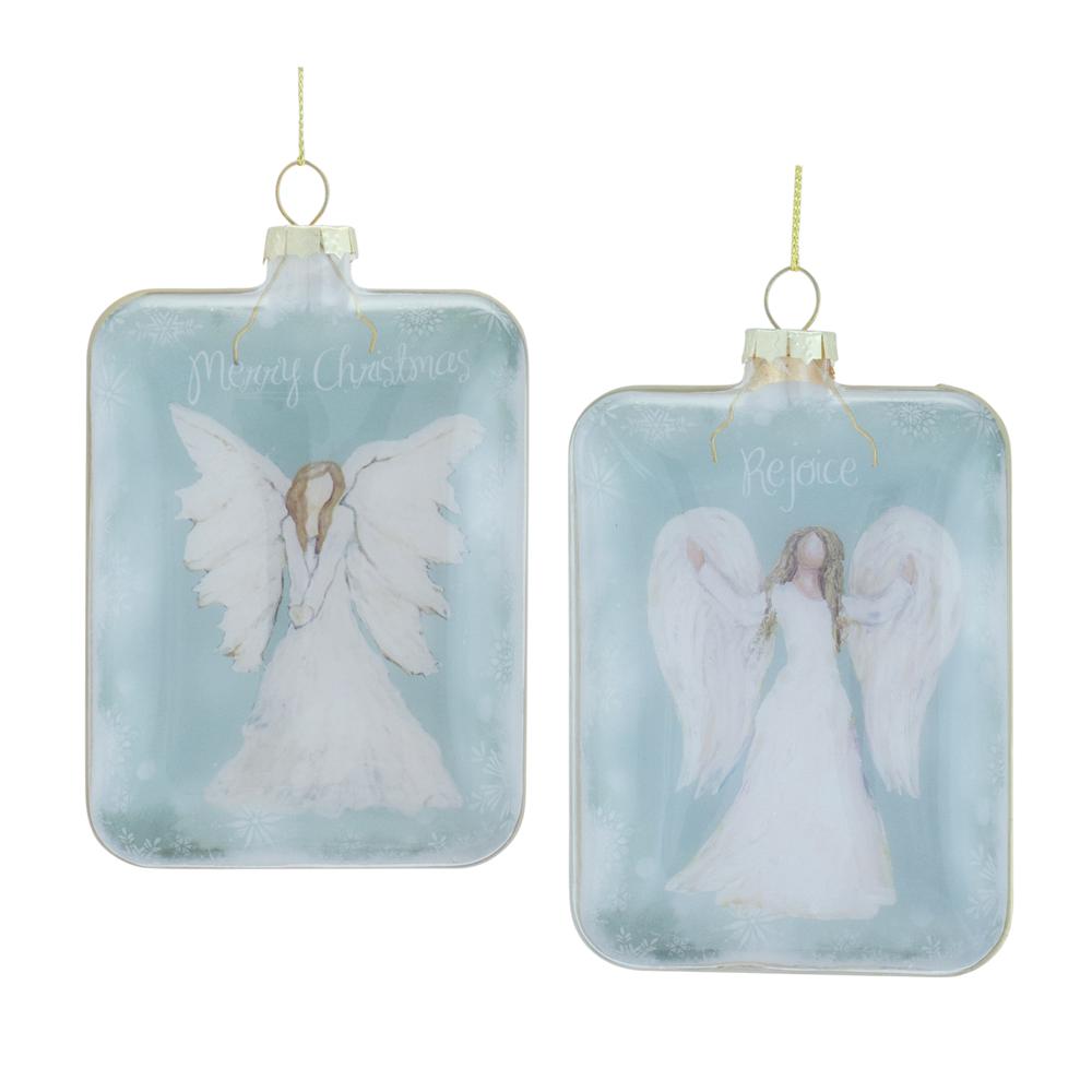 Angel Ornament (Set of 6) 5.25"H Glass. Picture 1