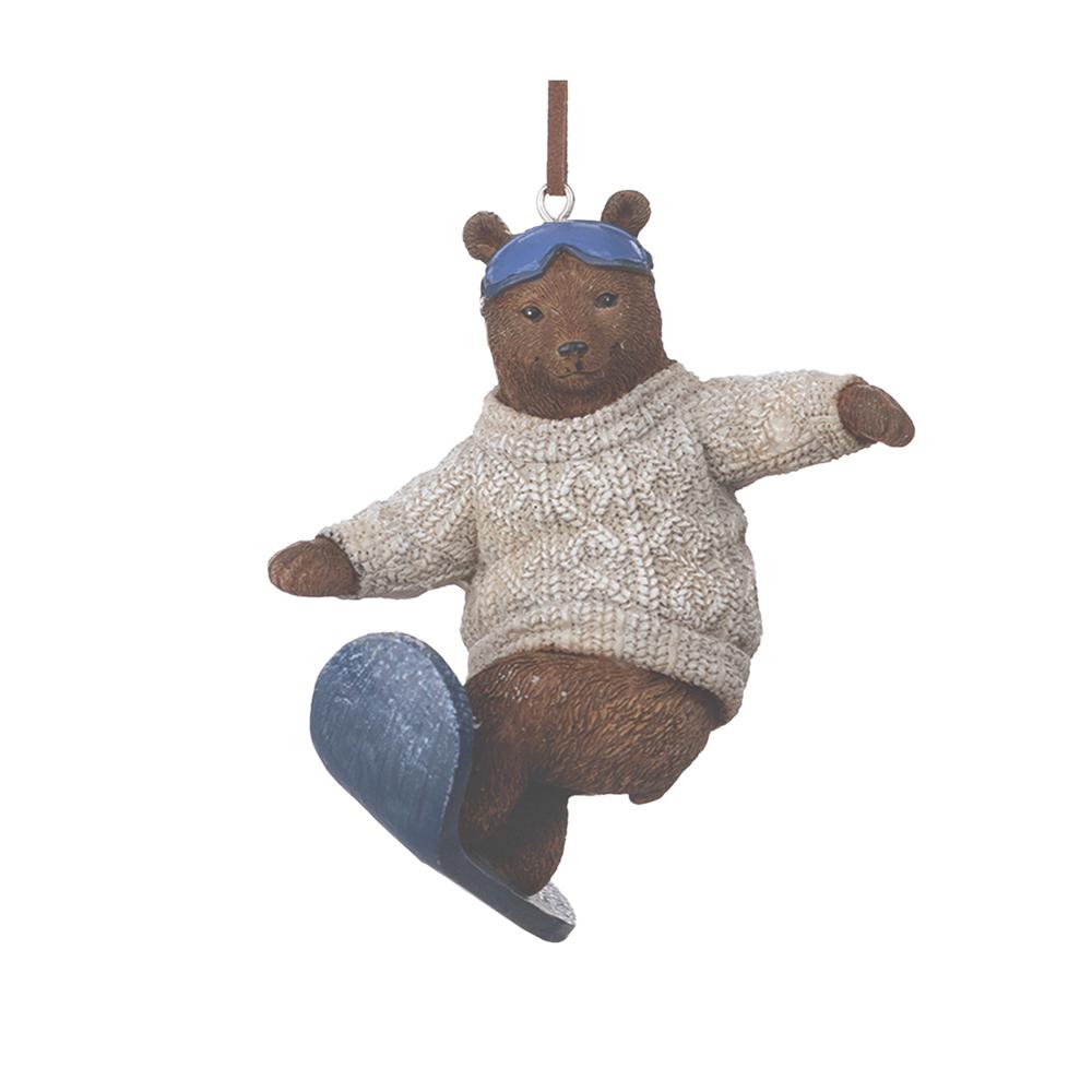 Bear Skate & Snowboard Ornament (Set of 4). Picture 2