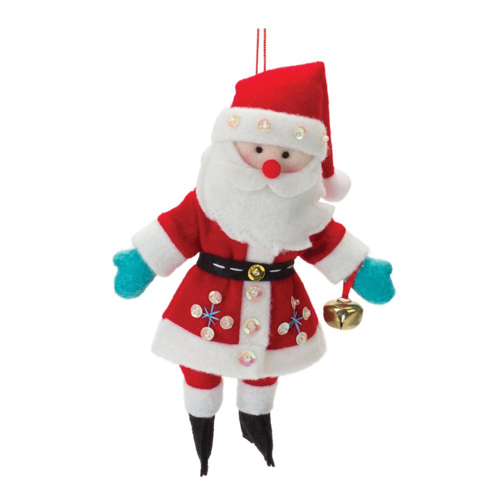 Santa Ornament (Set of 12) 8"H Polyester. Picture 1