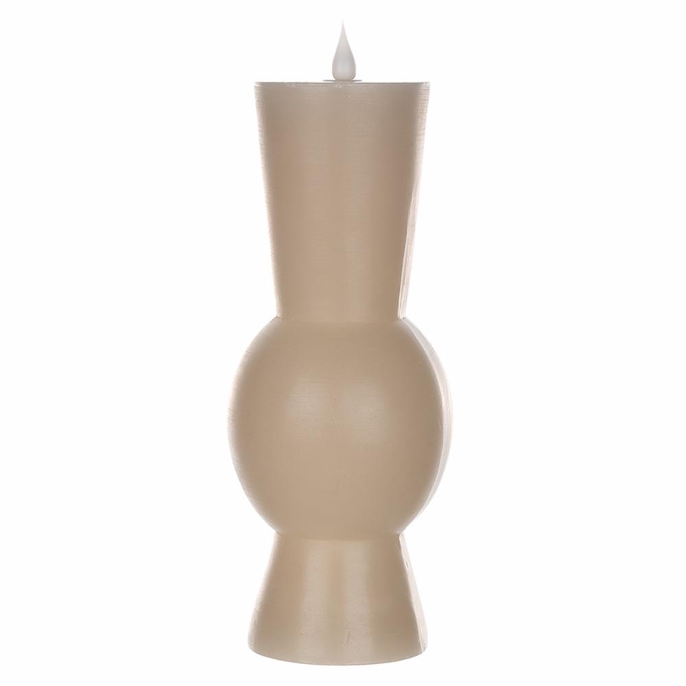 LED Designer Candle w/4 and 8 Hr Timer (Set of 2) 3.5" x 9.25"H Wax/Plastic. Picture 1