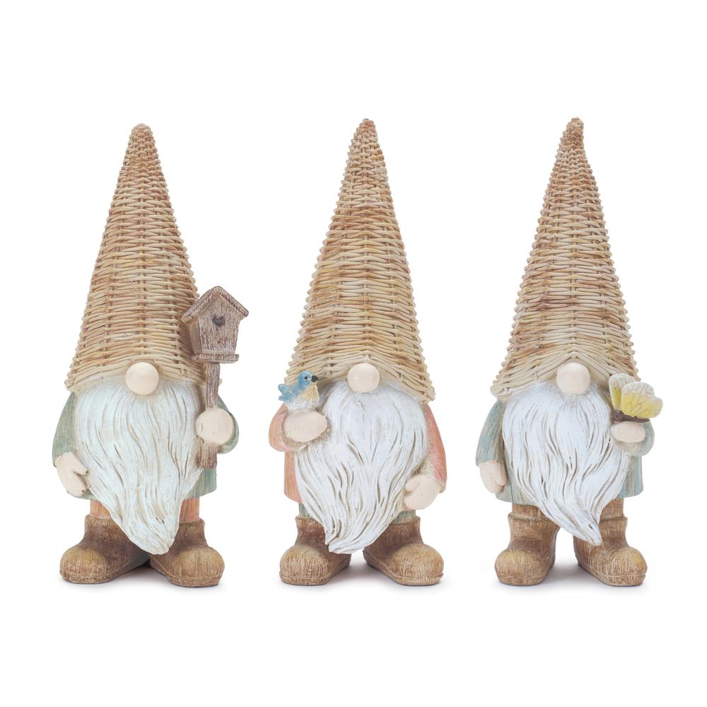 Gnome (Set of 3) 9"H Resin. Picture 1