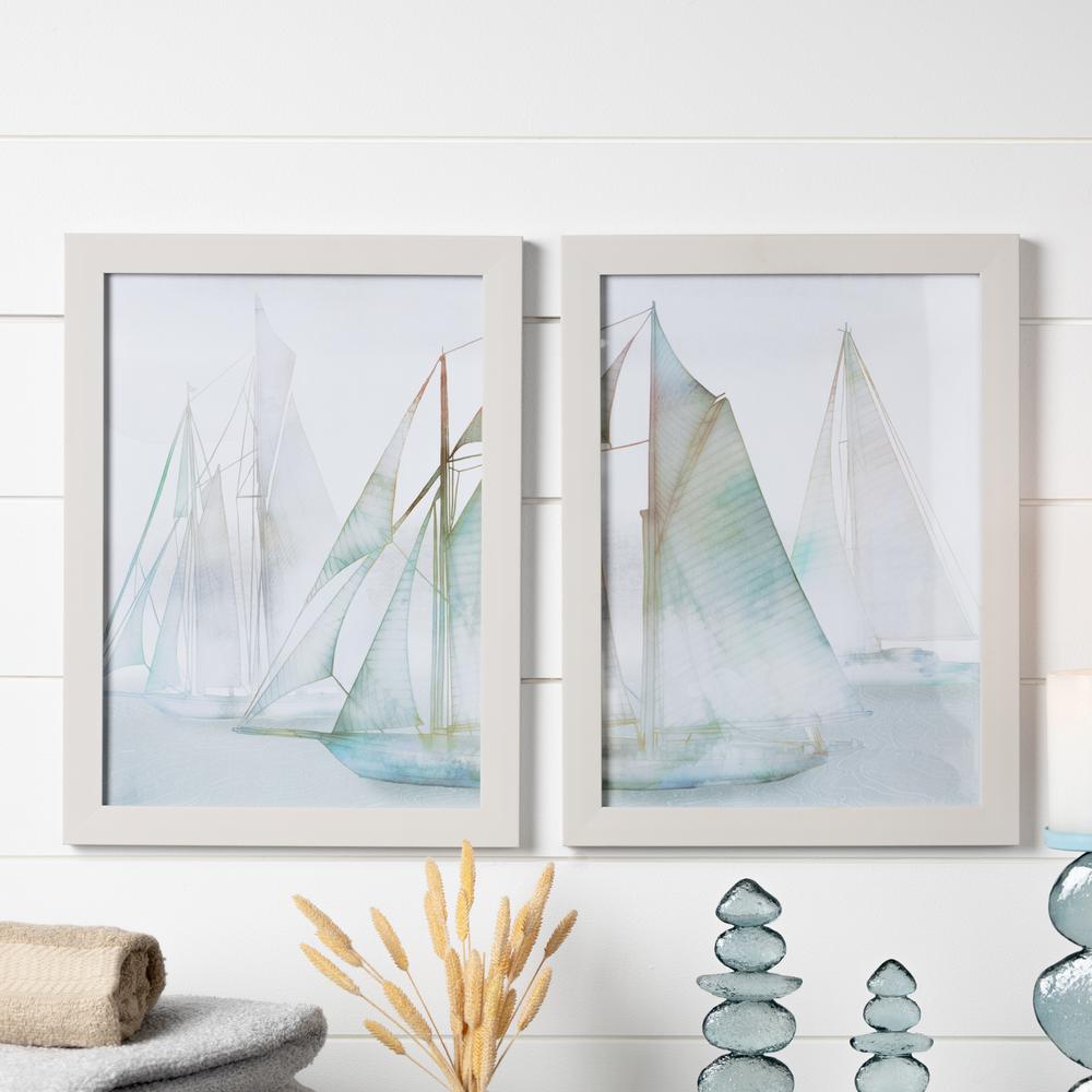 Sail Boat Print (Set of 2) 11.75"L x 15.75"H Plastic/Paper. Picture 2