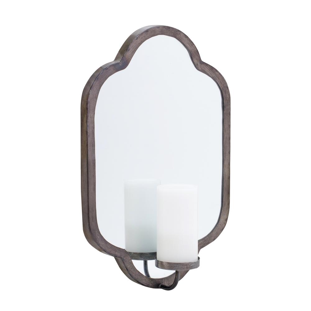 Mirror Wall Sconce (Set of 2) 13"L x 20"H Iron/Glass. Picture 1