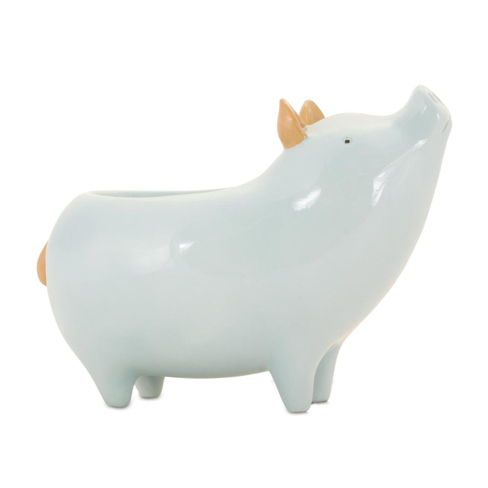 Pig Planter (Set of 4) 6"L x 4.5"H Resin. Picture 1