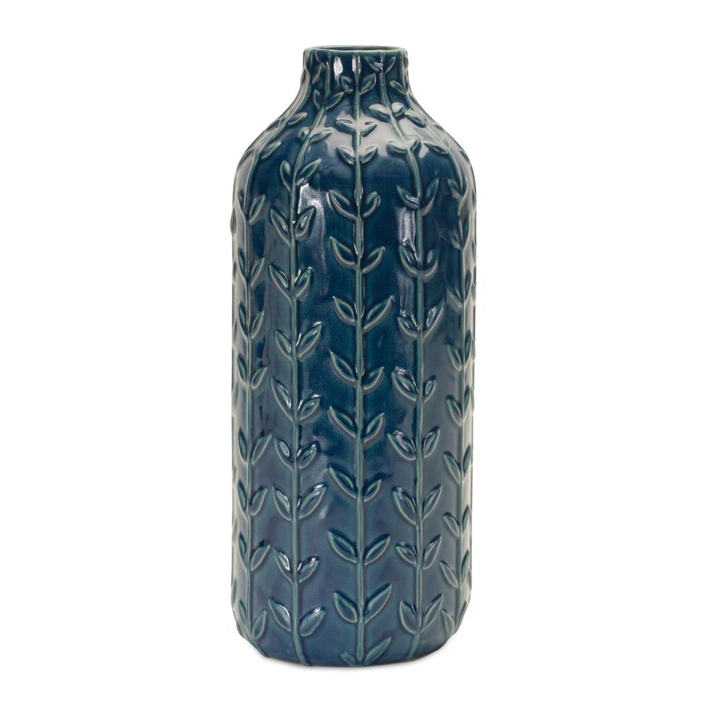 Vase (Set of 2) 4.75"D x 11.25"H Ceramic. Picture 1