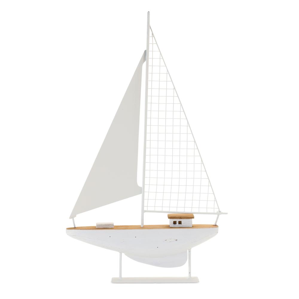 Sailboat (Set of 2) 11"L x 18.25"H Metal/Wood. Picture 1