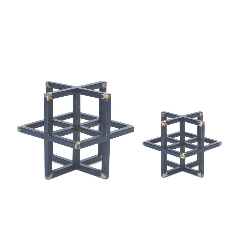 Tabletop Décor (Set of 2) 4"SQ, 6"SQ Iron. Picture 1