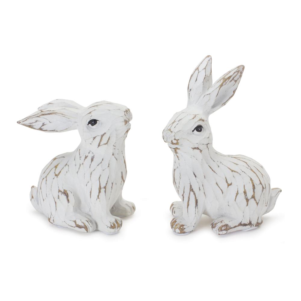 Bunny (Set of 6) 3.25"H, 3.75"H Resin. Picture 1