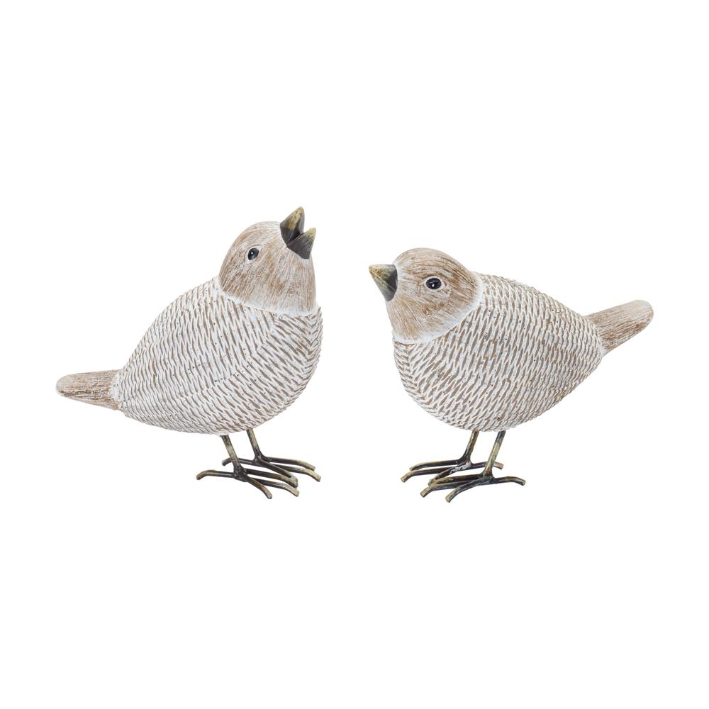 Bird (Set of 2) 4.5"H, 5.25"H Resin. Picture 1