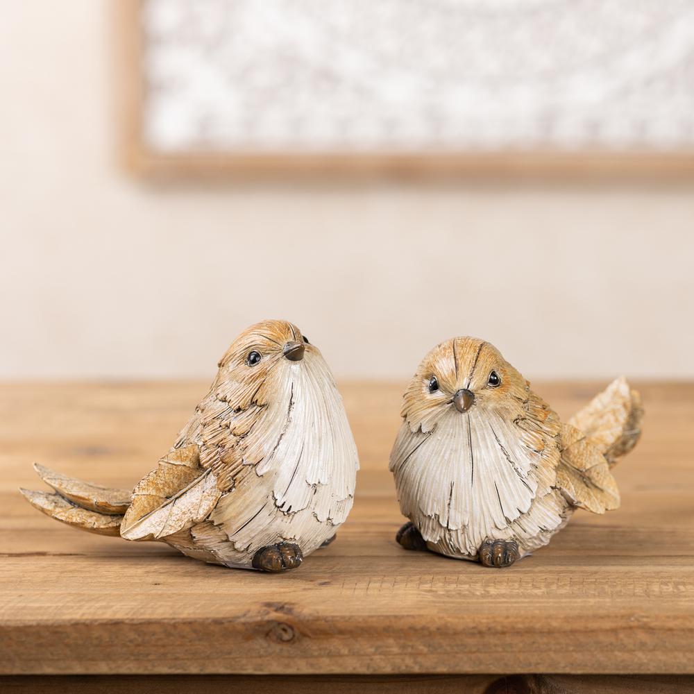 Bird (Set of 2) 3.25"H, 3.5"H Resin. Picture 2
