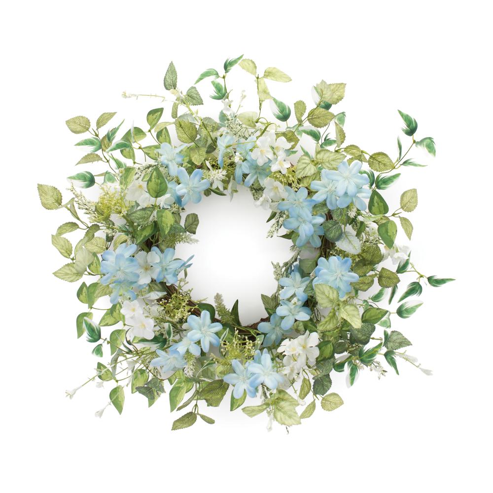 Mini Blossom Wreath 23"D Polyester. Picture 1