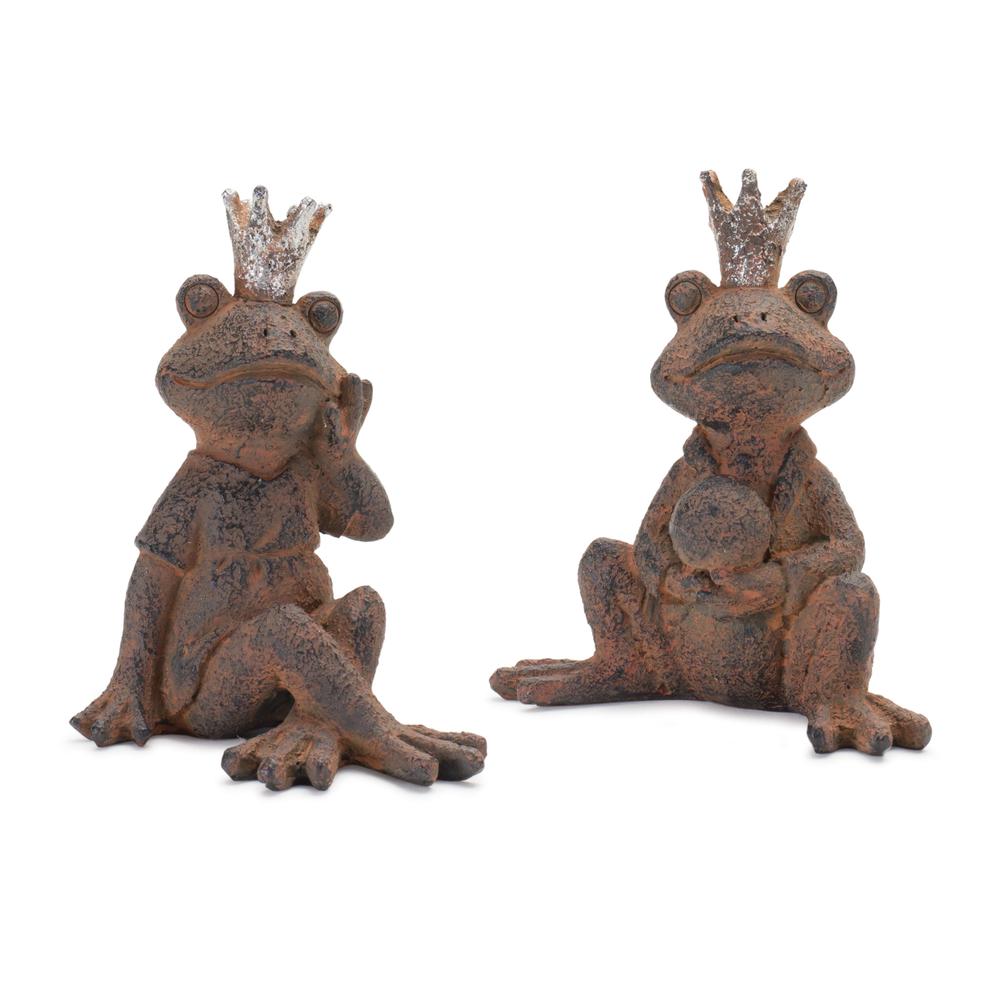 Royal Frog (Set of 6) 4.5"H Resin. Picture 1
