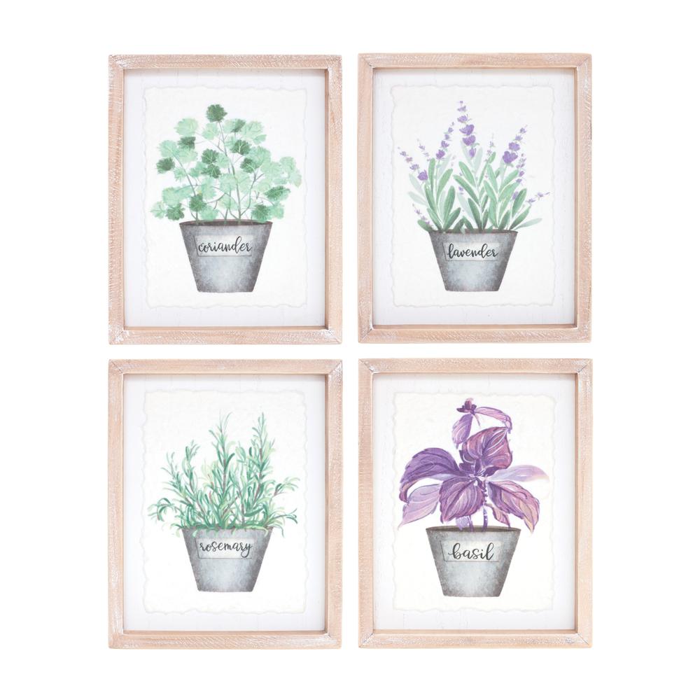 Herb Frame (Set of 4) 6.5"L x 8"H Paper/MDF. Picture 1